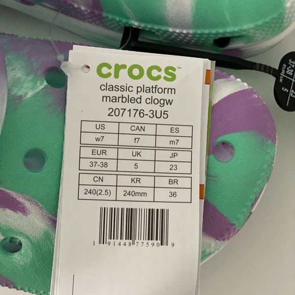 CROCS CLASSIC PLATFORM MARBLED CLOG - Picture 4 of 5